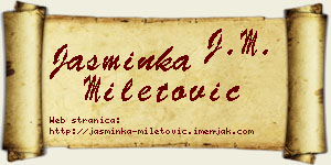 Jasminka Miletović vizit kartica